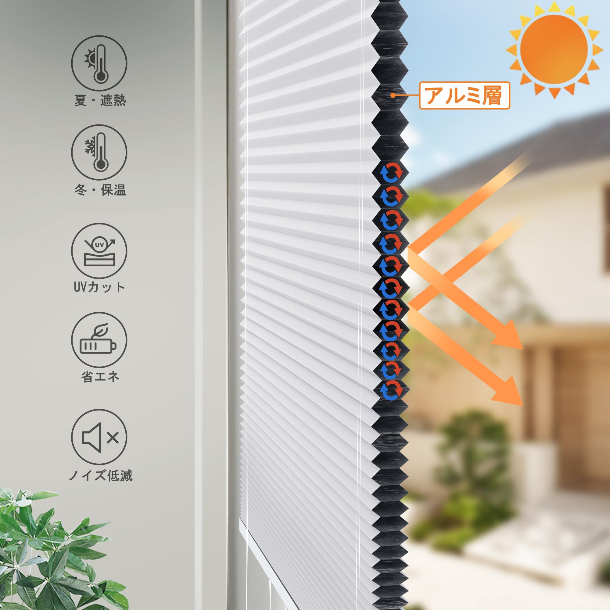 ハニカムシェード ツイン レース 一級遮光 【公式通販】